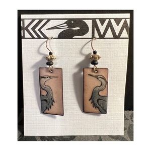 NWOT. Artistan made enamel earrings.